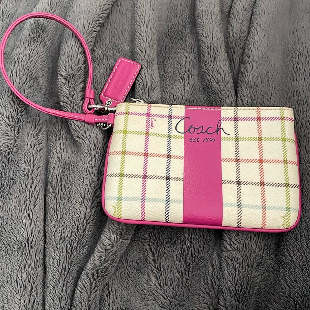 Coach multicolored wristlet